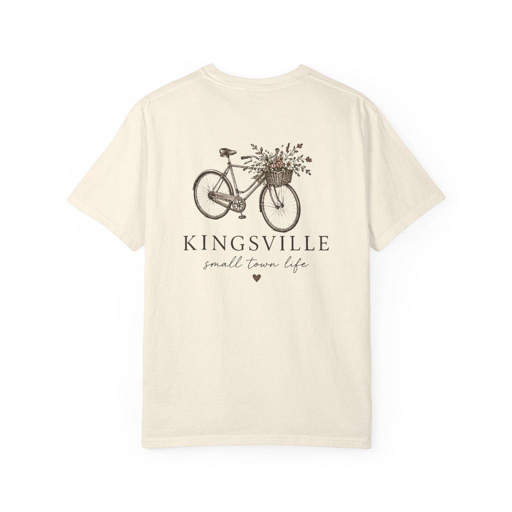 Kingsville Bicycle Floral Tee — "small town life" Graphic T-Shirt