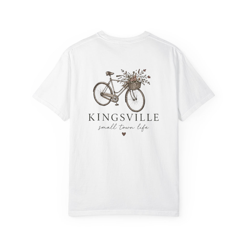 Kingsville Bicycle Floral Tee — "small town life" Graphic T-Shirt