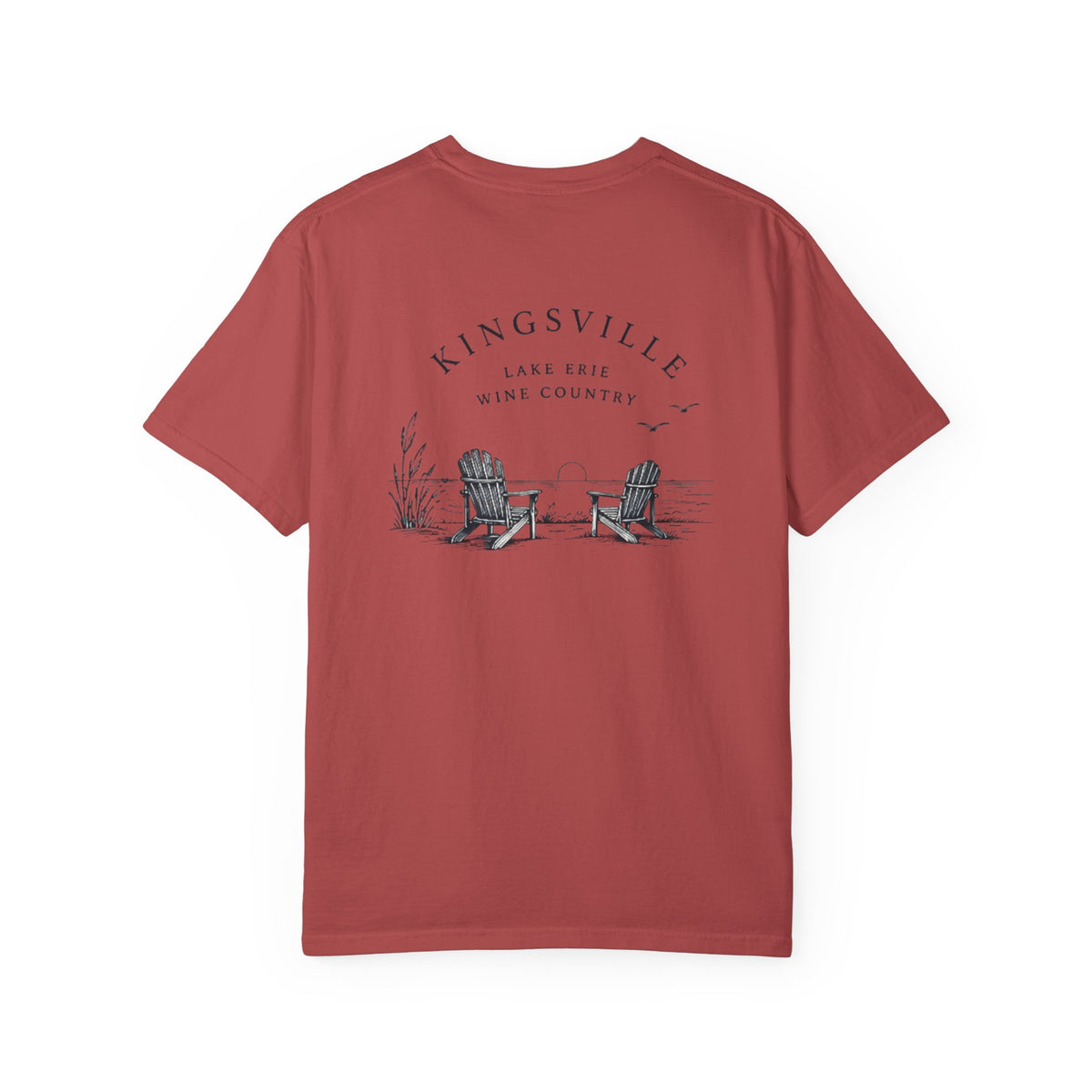 Kingsville Lake Erie Scenic T-Shirt — Adirondack Chairs Beach Graphic