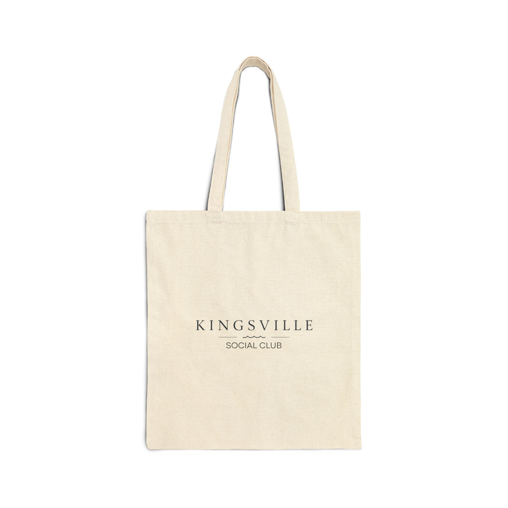 Kingsville Canvas Tote Bag — "Small Town Life" Bicycle Market Shopper