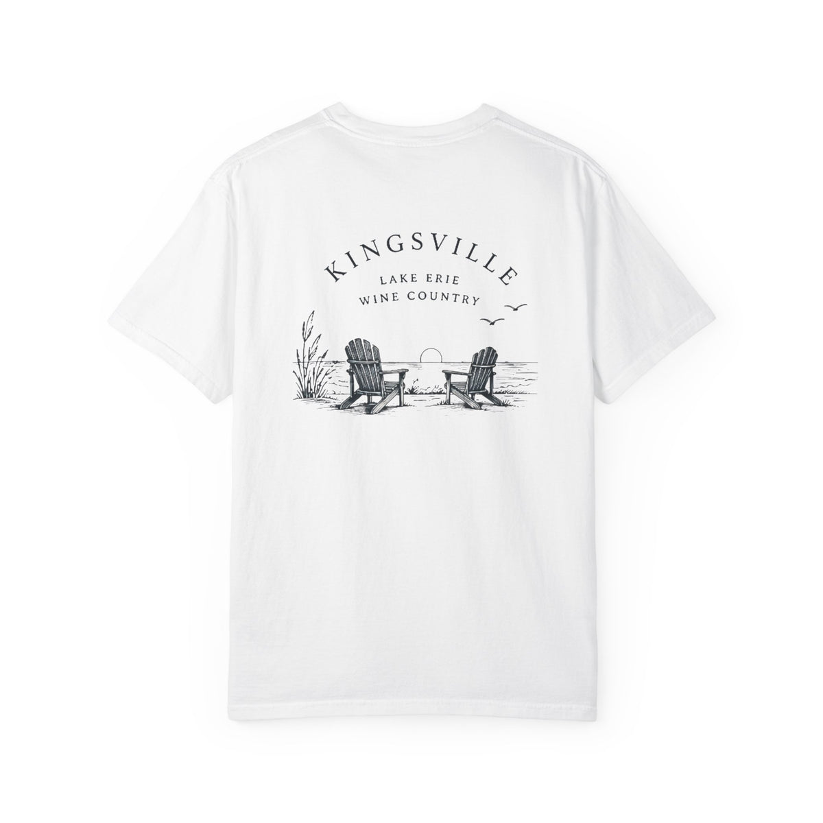 Kingsville Lake Erie Scenic T-Shirt — Adirondack Chairs Beach Graphic