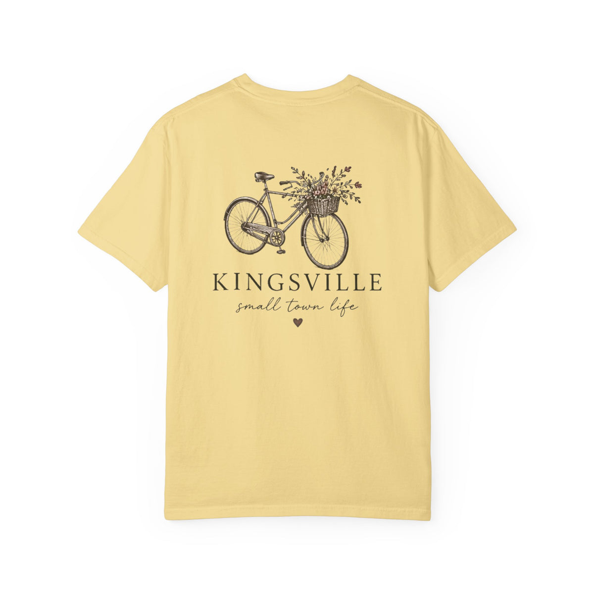 Kingsville Bicycle Floral Tee — "small town life" Graphic T-Shirt