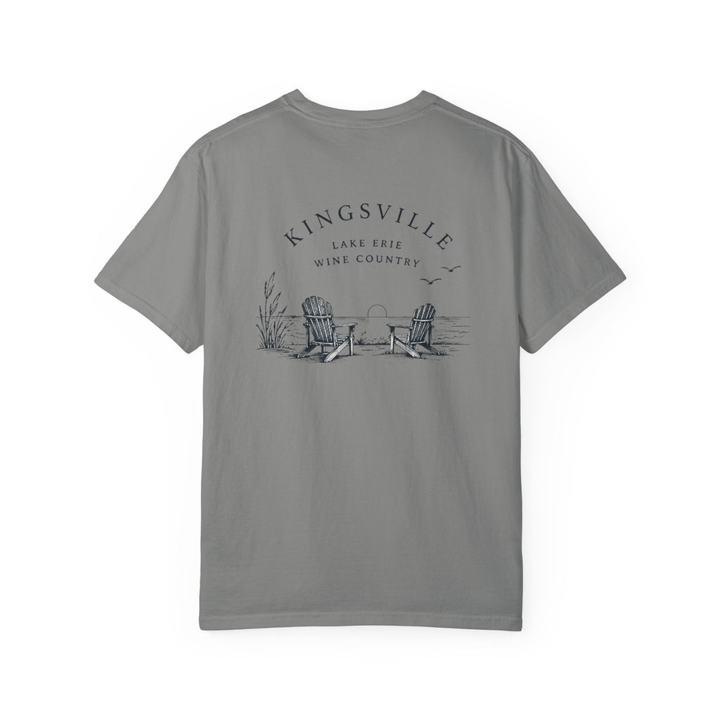 Kingsville Lake Erie Scenic T-Shirt — Adirondack Chairs Beach Graphic