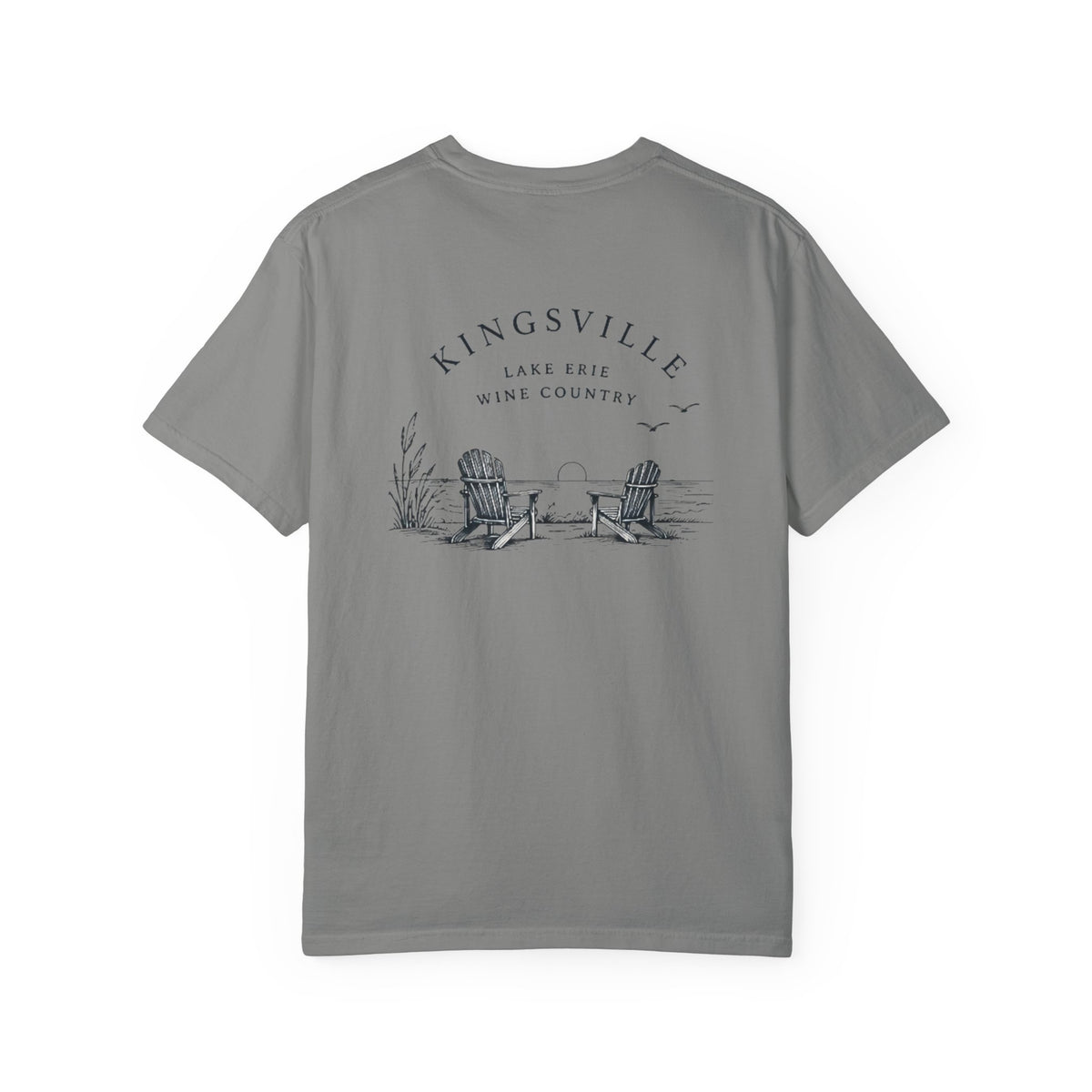 Kingsville Lake Erie Scenic T-Shirt — Adirondack Chairs Beach Graphic