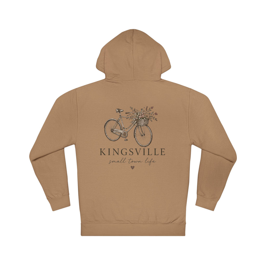 Kingsville Bicycle Hoodie — "Small Town Life" Cozy Pullover