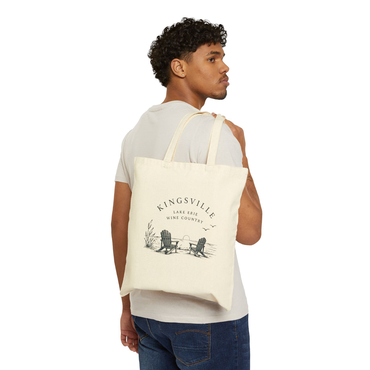 Kingsville Lake Chairs Canvas Tote Bag – Coastal Cottage Beach Market Tote