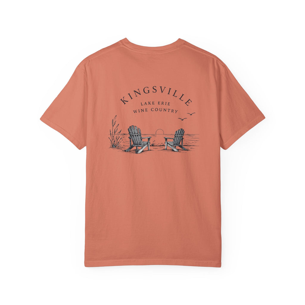Kingsville Lake Erie Scenic T-Shirt — Adirondack Chairs Beach Graphic