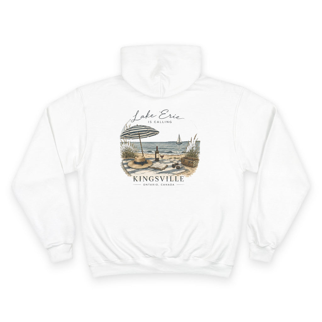 Kingsville Lakefront Hoodie — 'Lake Erie' Scenic Champion Hooded Sweatshirt