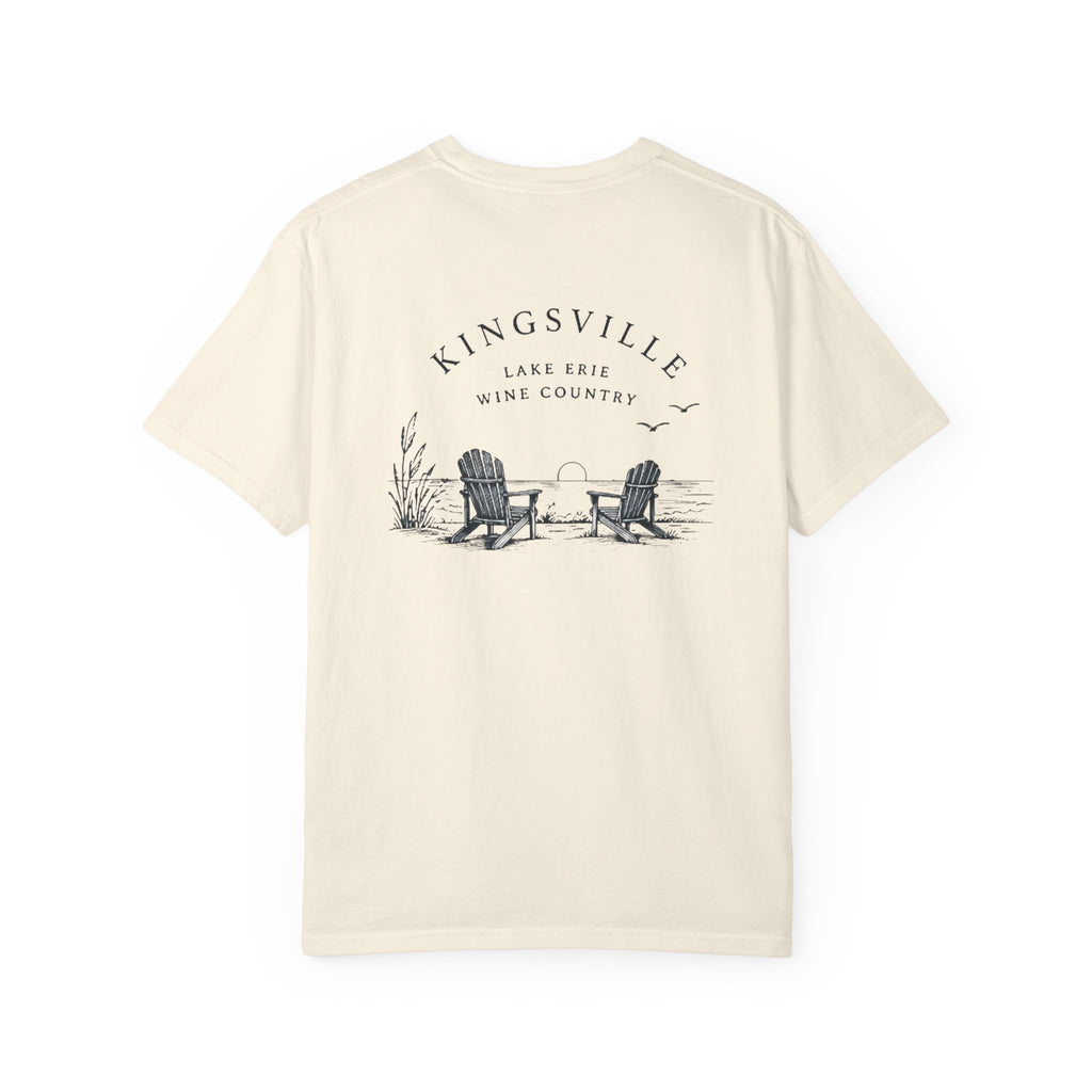 Kingsville Lake Erie Scenic T-Shirt — Adirondack Chairs Beach Graphic