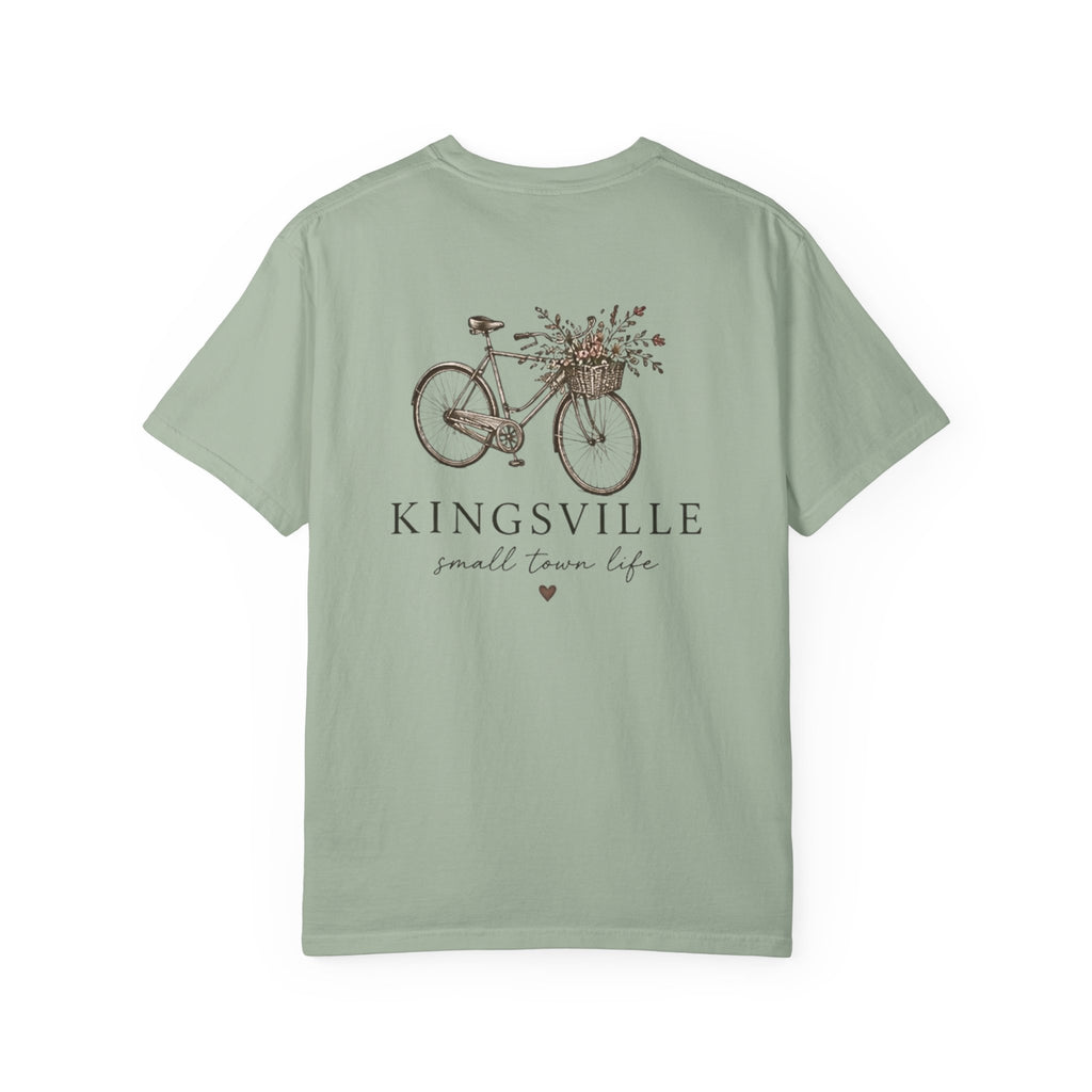 Kingsville Bicycle Floral Tee — "small town life" Graphic T-Shirt