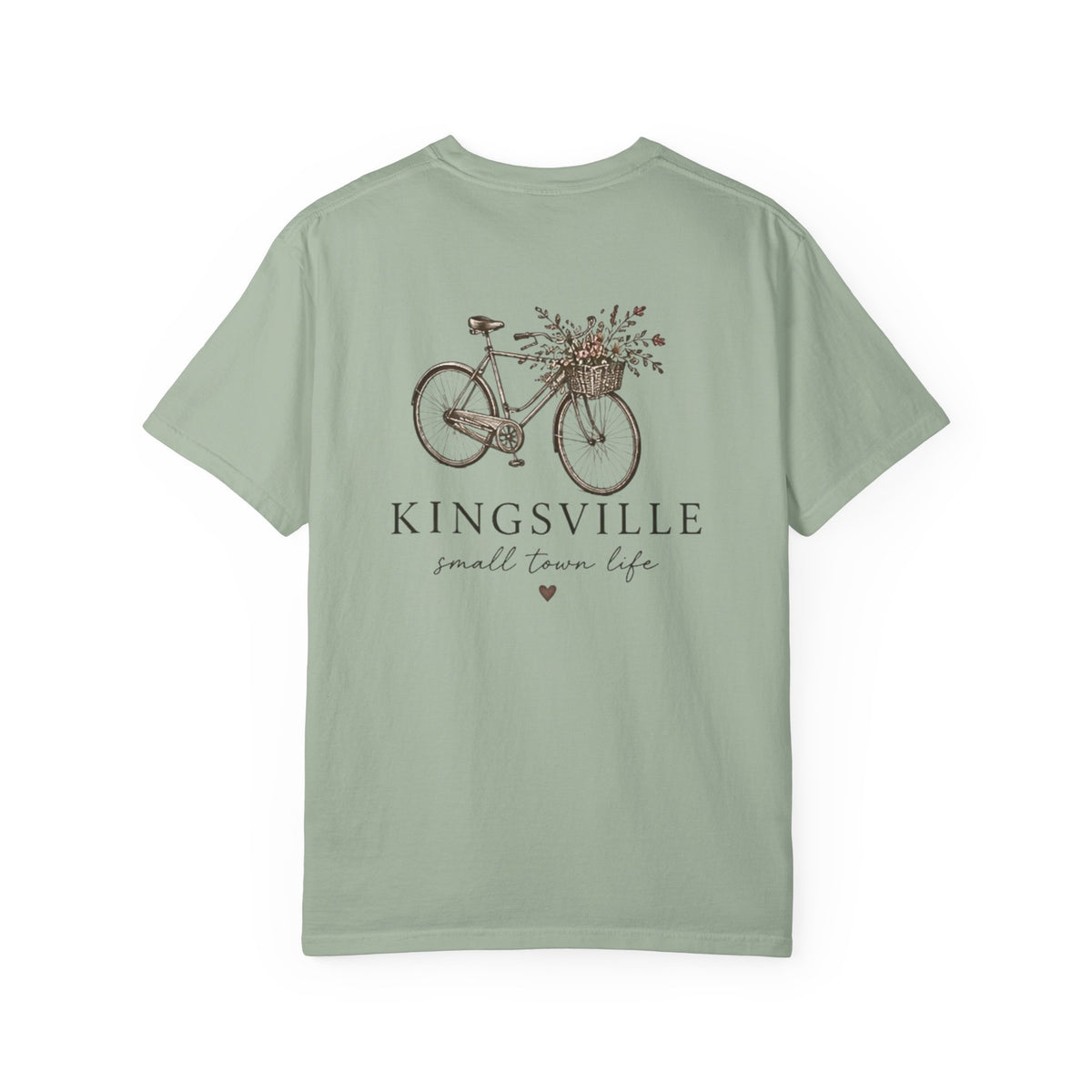 Kingsville Bicycle Floral Tee — "small town life" Graphic T-Shirt
