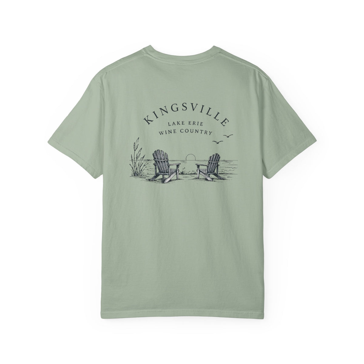 Kingsville Lake Erie Scenic T-Shirt — Adirondack Chairs Beach Graphic